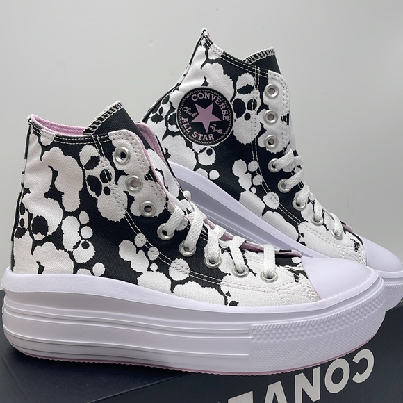 Converse WMNS CTAS MOVE HI
WHITE/BLACK/LT ARCTIC PINK A01361C Platforms Sneakers - Picture 8 of 16